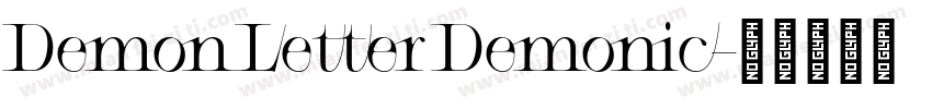Demon Letter Demonic字体转换